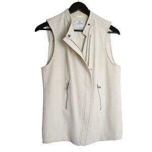 Aritzia Babaton Cream Structured Zip Vest / Sleeveless Jacket Size 2